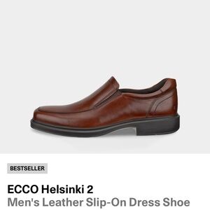 Ecco Helsinki 2 Brown Leather Loafers Slip-On Style